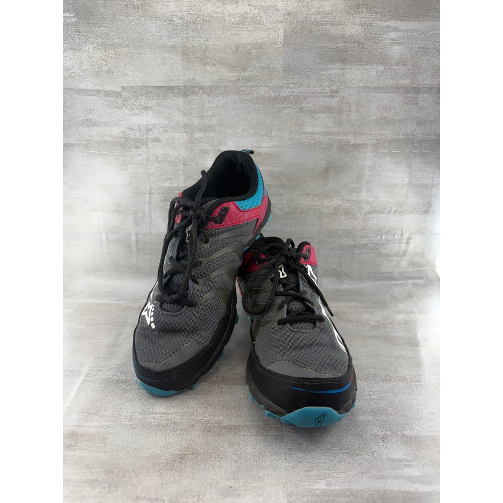 Inov-8 Roclite 295 Trail Running Shoes Grey Pink Blue Womens 9.5 Mens 8 F0587